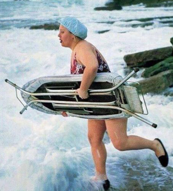 woman about to surf